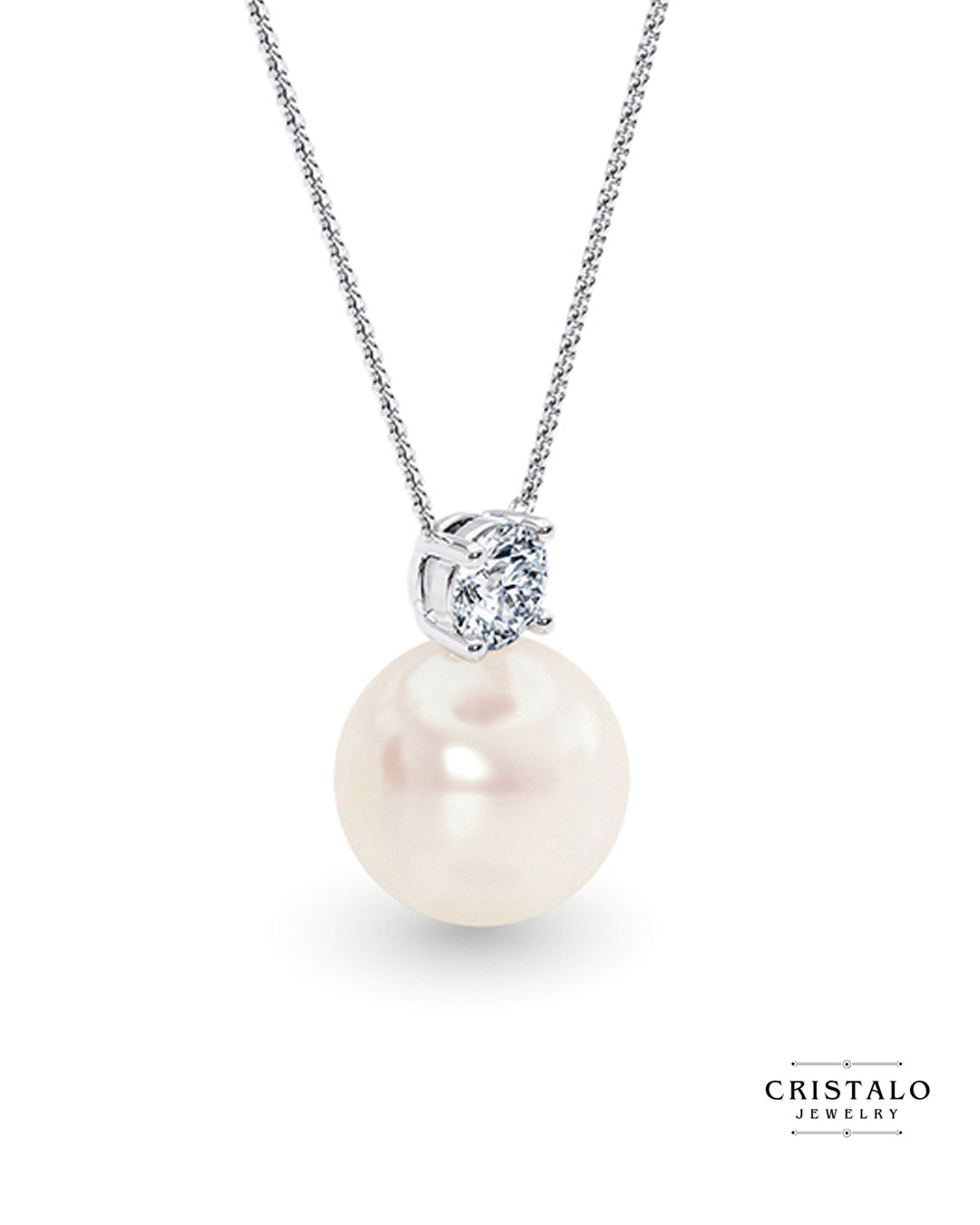 Luxurious geometric pendant from The Pearl Collection, perfect for refined style.