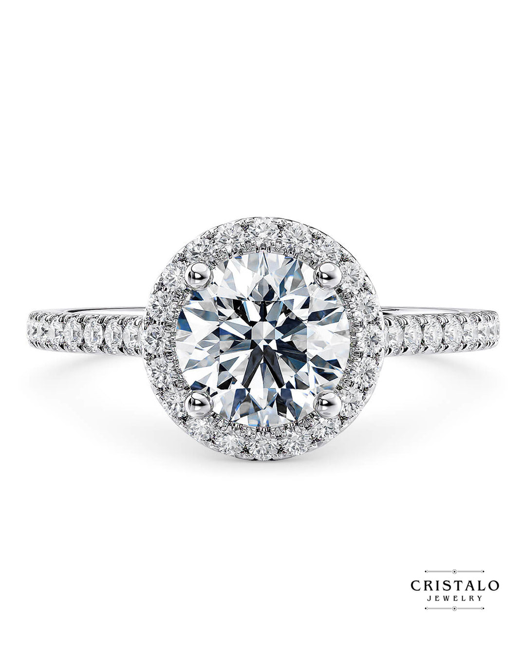 Aphrodite Halo - White Gold Ring