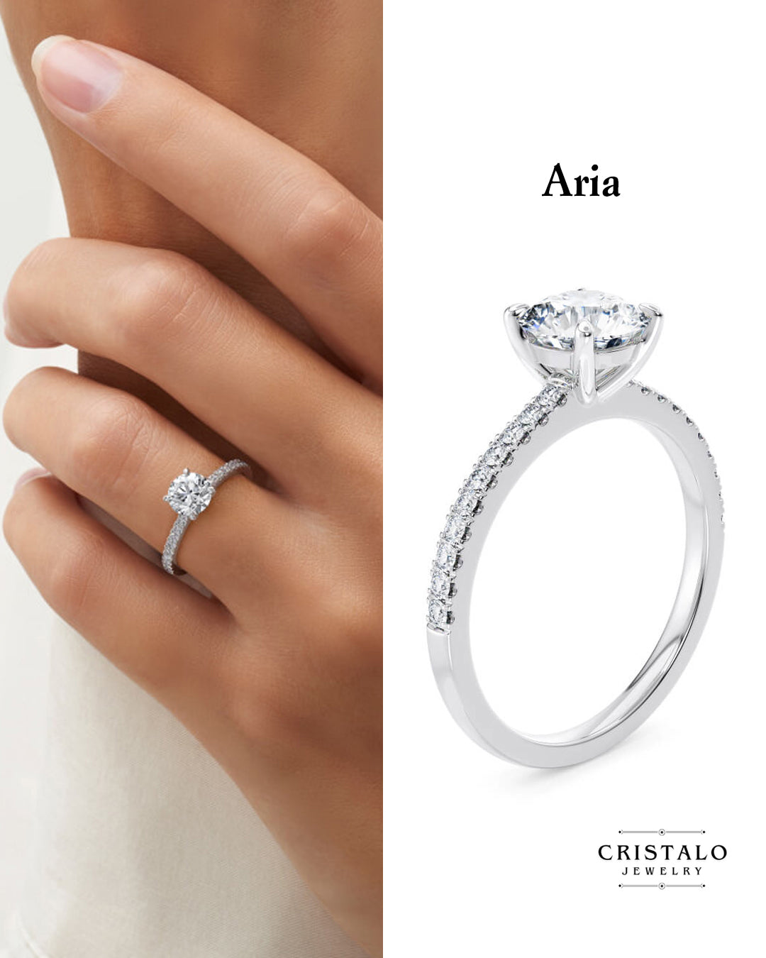 Aria - White Gold Ring