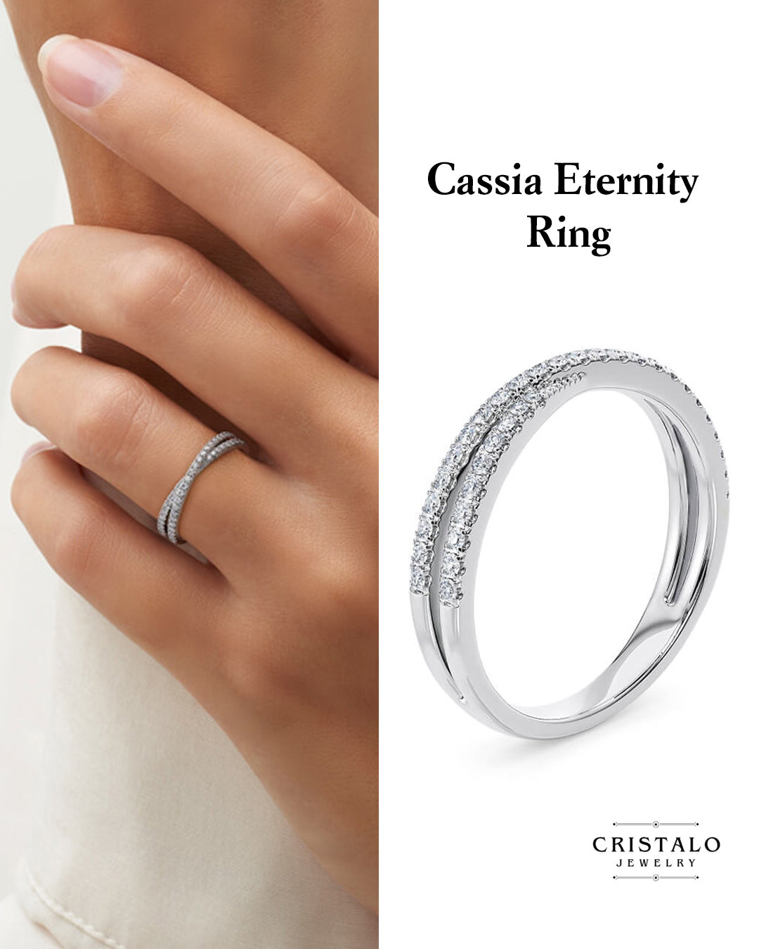 Cassia Eternity - White Gold Ring