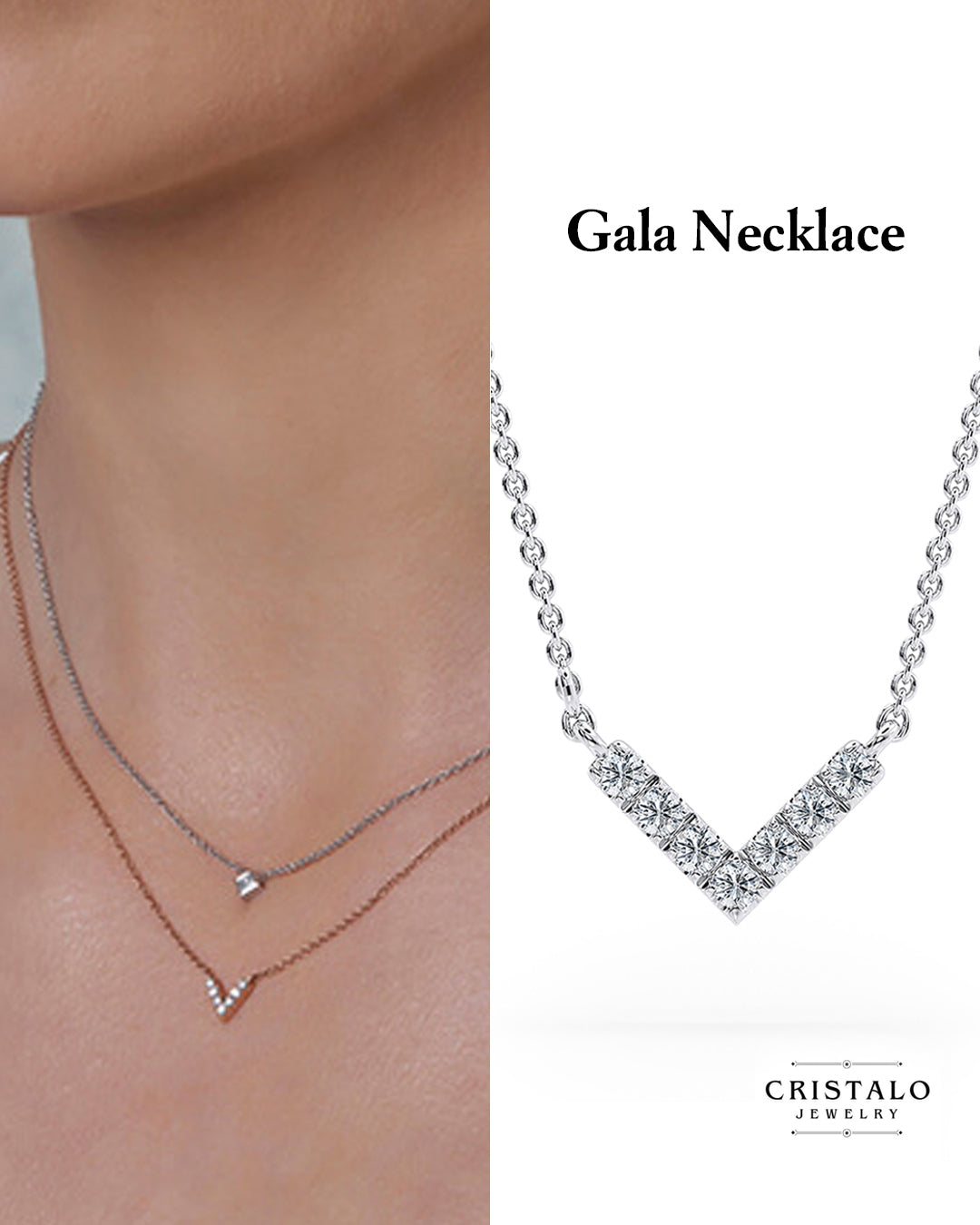 Gala - Necklace Made of White Gold