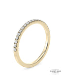 A subtle symbol of love: The Vogue ring with lab-grown diamonds, perfect to be worn alone or next to an engagement ring.