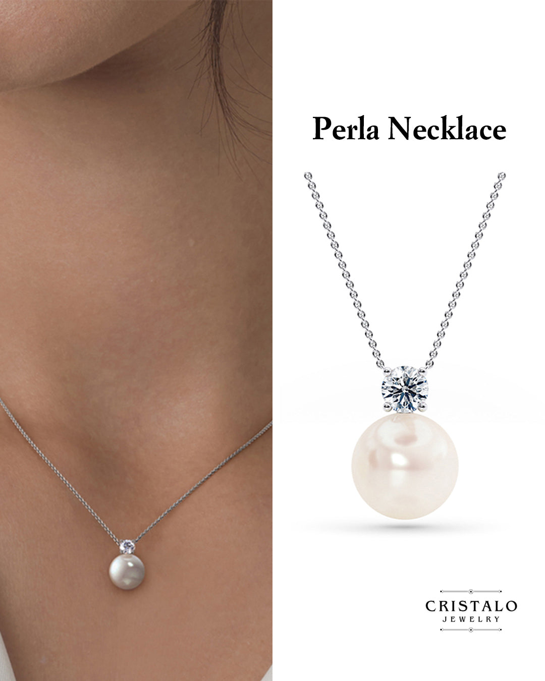 Pearl - Necklace Made of White Gold