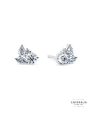 Thalia diamond stud earrings in 18k white gold. A timeless piece with a Claw setting and a total carat weight of 0.65ct.