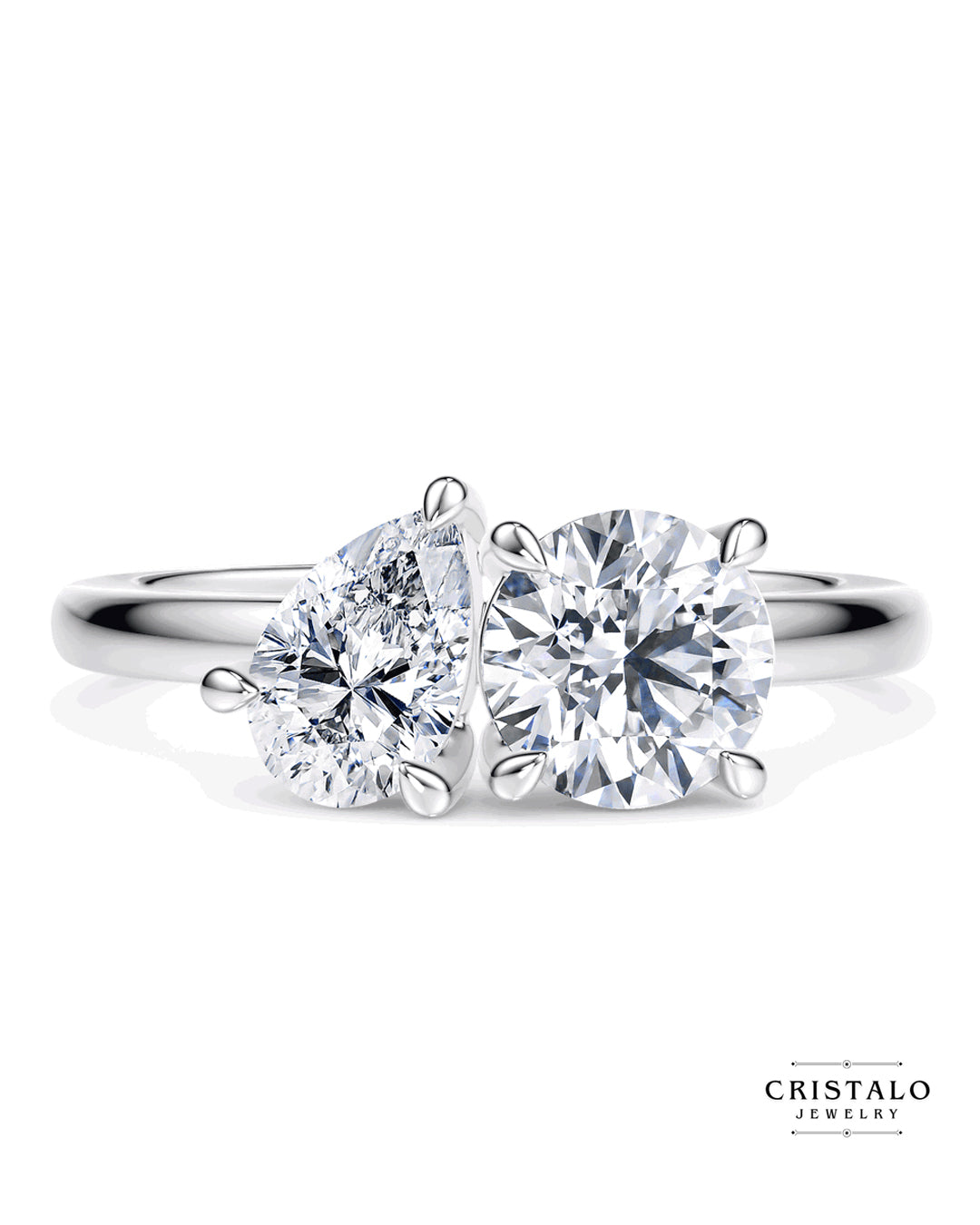 Toi et Moi - White Gold Ring